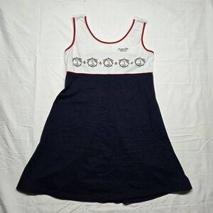 Nautical Themed Dress - White and Navy Galerie Sail Line